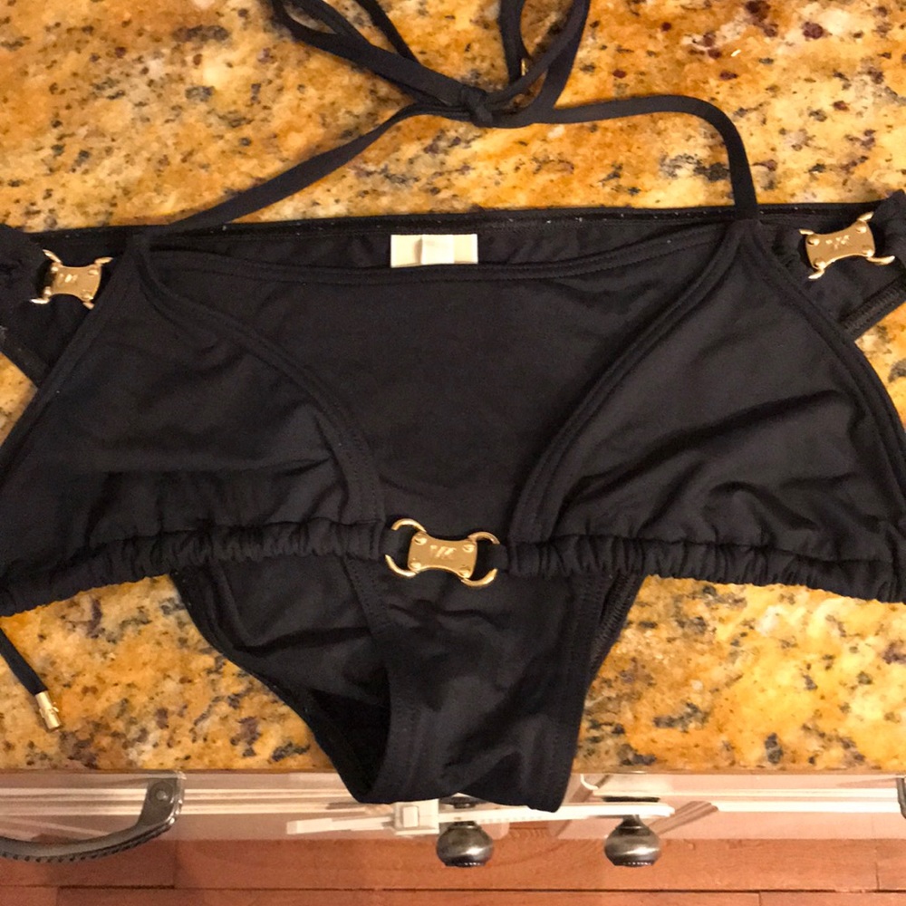 Michael kors black and gold bathing suit
